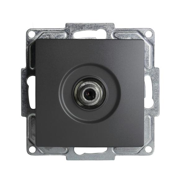 Gunsan Visage Sat Steckdose TV Antennendose F Stecker Dunkelsilber